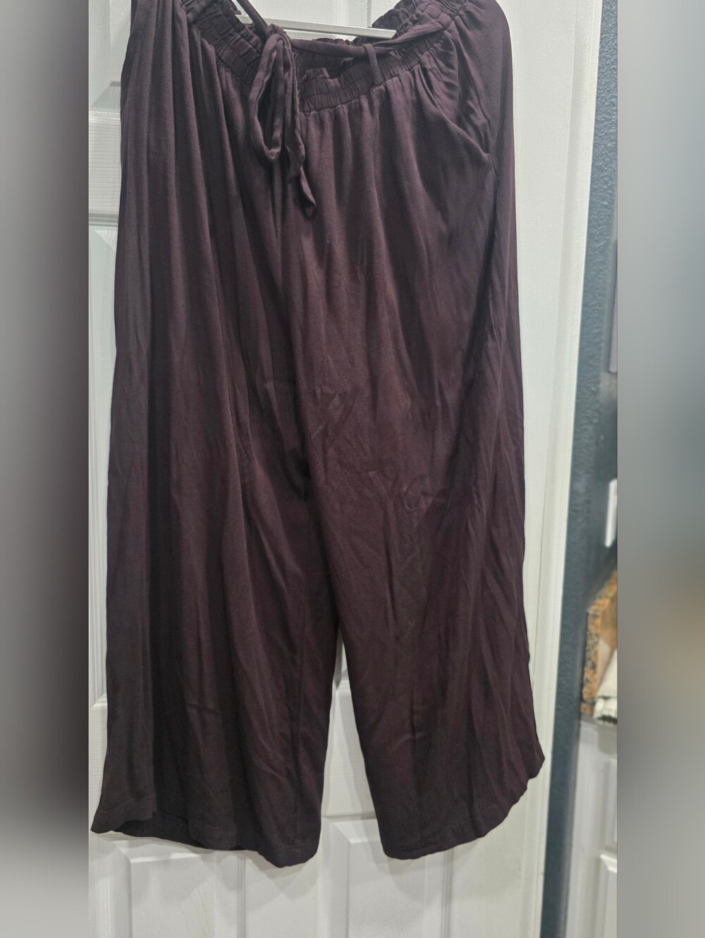 LuLaRoe Women's Drawstring Relaxed Pants in Chocolate- Never Worn Washed Once